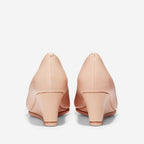 Cole Haan Grand Ambition Wedge (75mm) Mahogany Rose Leather/ Mahogany Rose / Brushed Gold