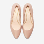 Cole Haan Grand Ambition Wedge (75mm) Mahogany Rose Leather/ Mahogany Rose / Brushed Gold
