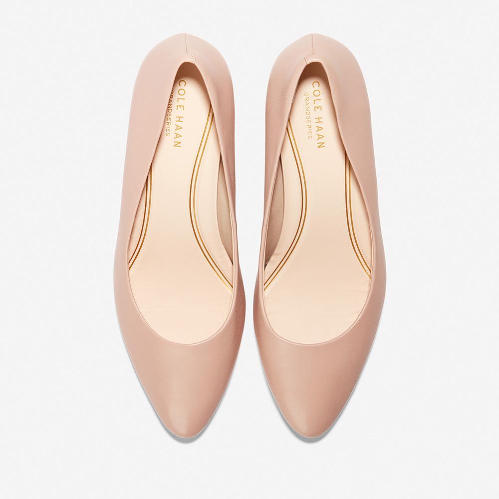 Cole Haan Grand Ambition Wedge (75mm) Mahogany Rose Leather/ Mahogany Rose / Brushed Gold