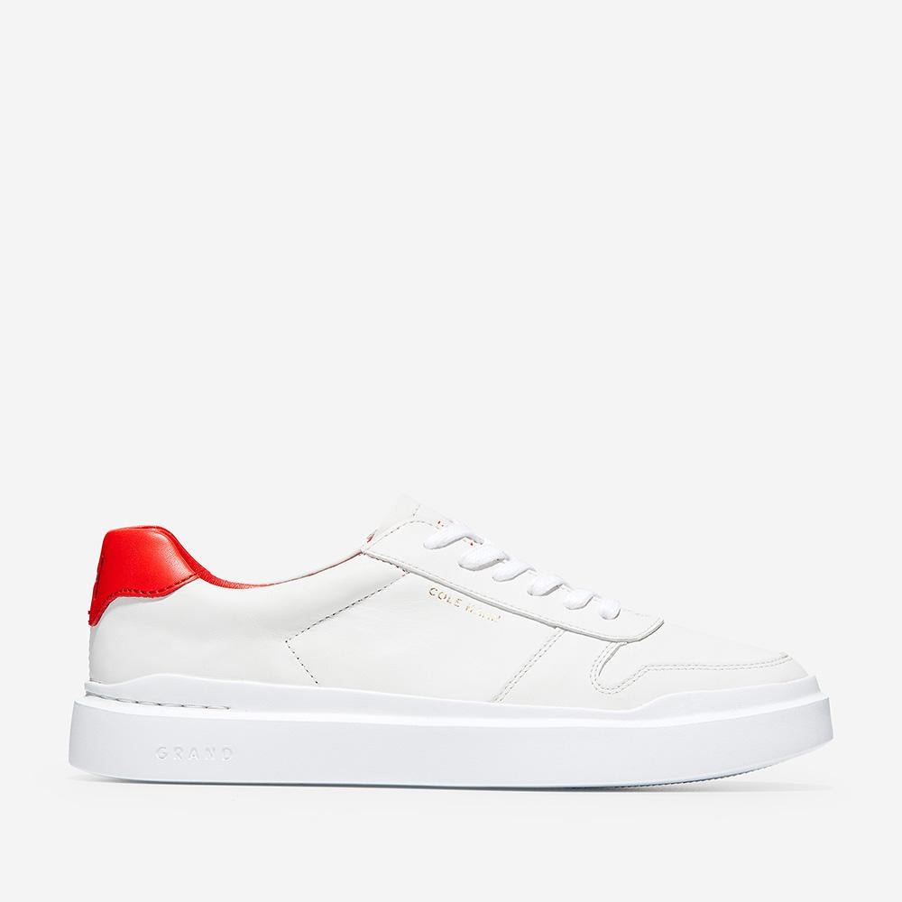 Cole Haan GrandPro Rally Court Sneaker Optic White/Flame Scarlet/Optic White