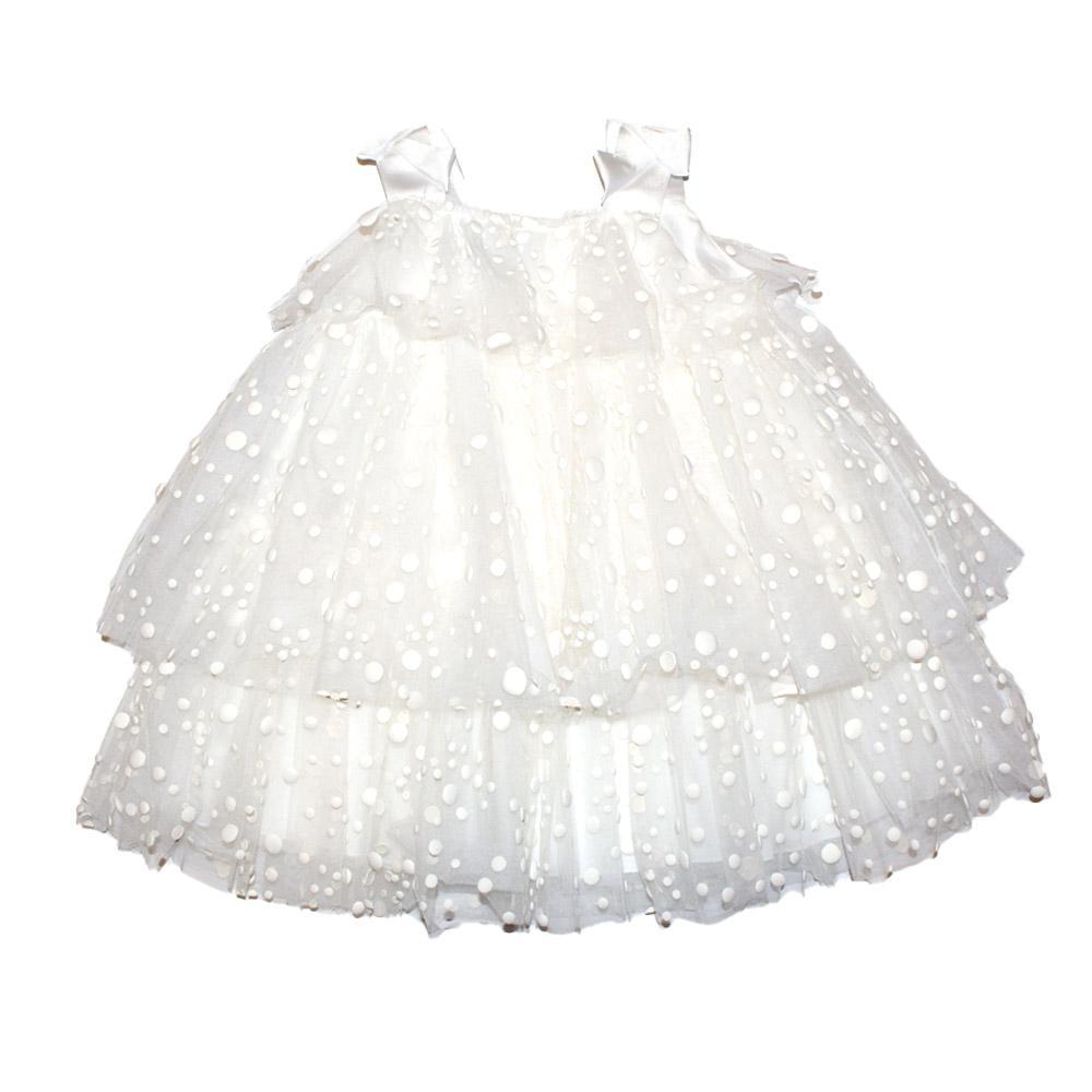 Mimisol Ivory Layered Tulle Dress