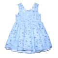 Mimisol Sleeveless Floral-Eyelet Blue Dress