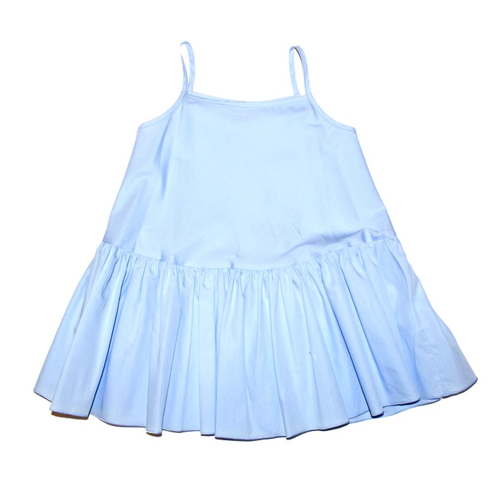 Mimisol Sleeveless Floral-Eyelet Blue Dress